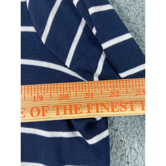 NWT Chicos ultimate tee size 3 Women XL Navy Blue Stripe Nautical Coastal V Neck - Picture 7 of 9